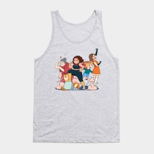 Superwoman Cartoon Illustration Tank Top